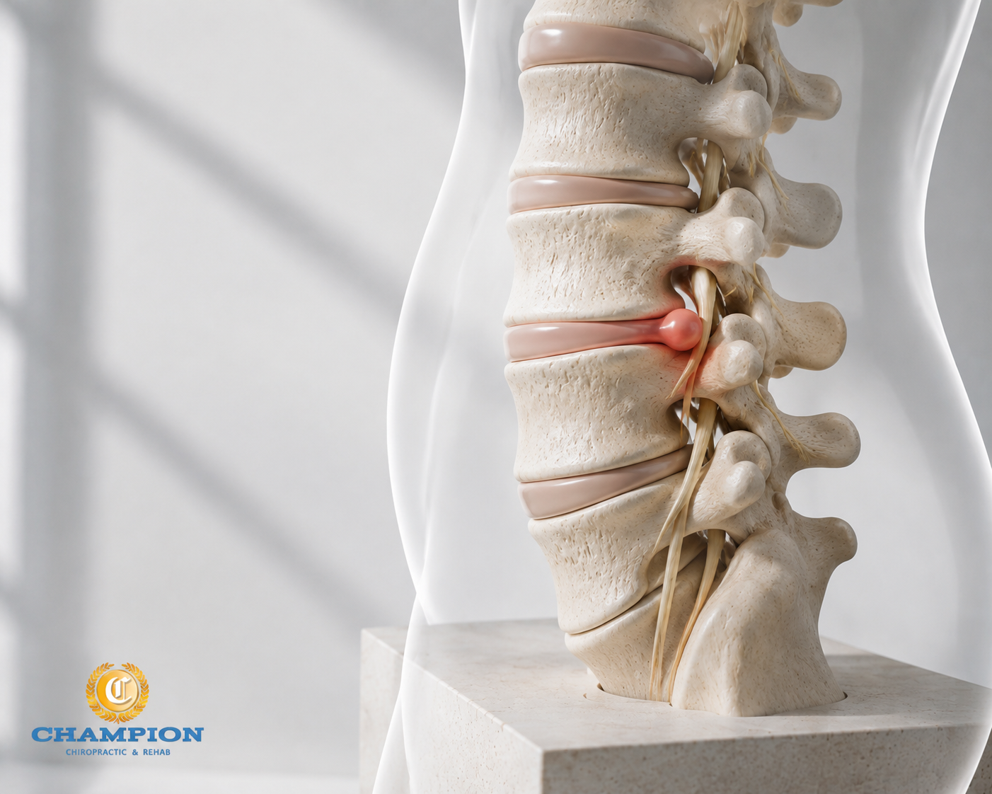 image representing lower back in pain, representing chiropractic treatment for back pain and age-related discomfort at Champion Chiropractic in Coral Springs
